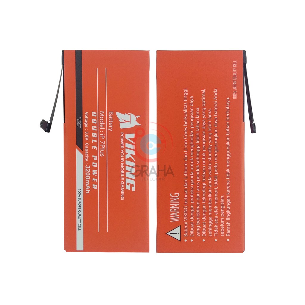 BATERAI / BATTERY / BATRE IP 7 PLUS VIKING DOUBLE POWER