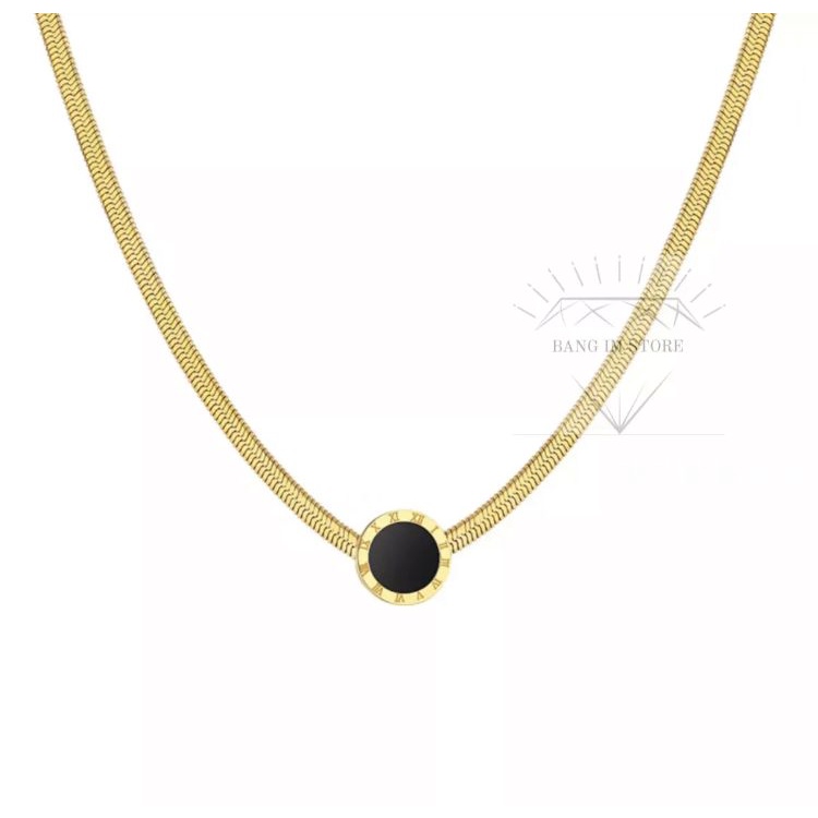 KALUNG TITANIUM ANTI KARAT / KALUNG TITANIUM LIONTIN BULGARI / KALUNG TITANIUM TERBARU