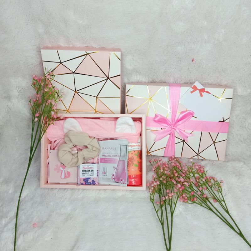 Hamper Masker Kado Girl Cewek Wanita Ultah Wedding Anniversary Parcel Parsel Gift Set Murah Real Pic