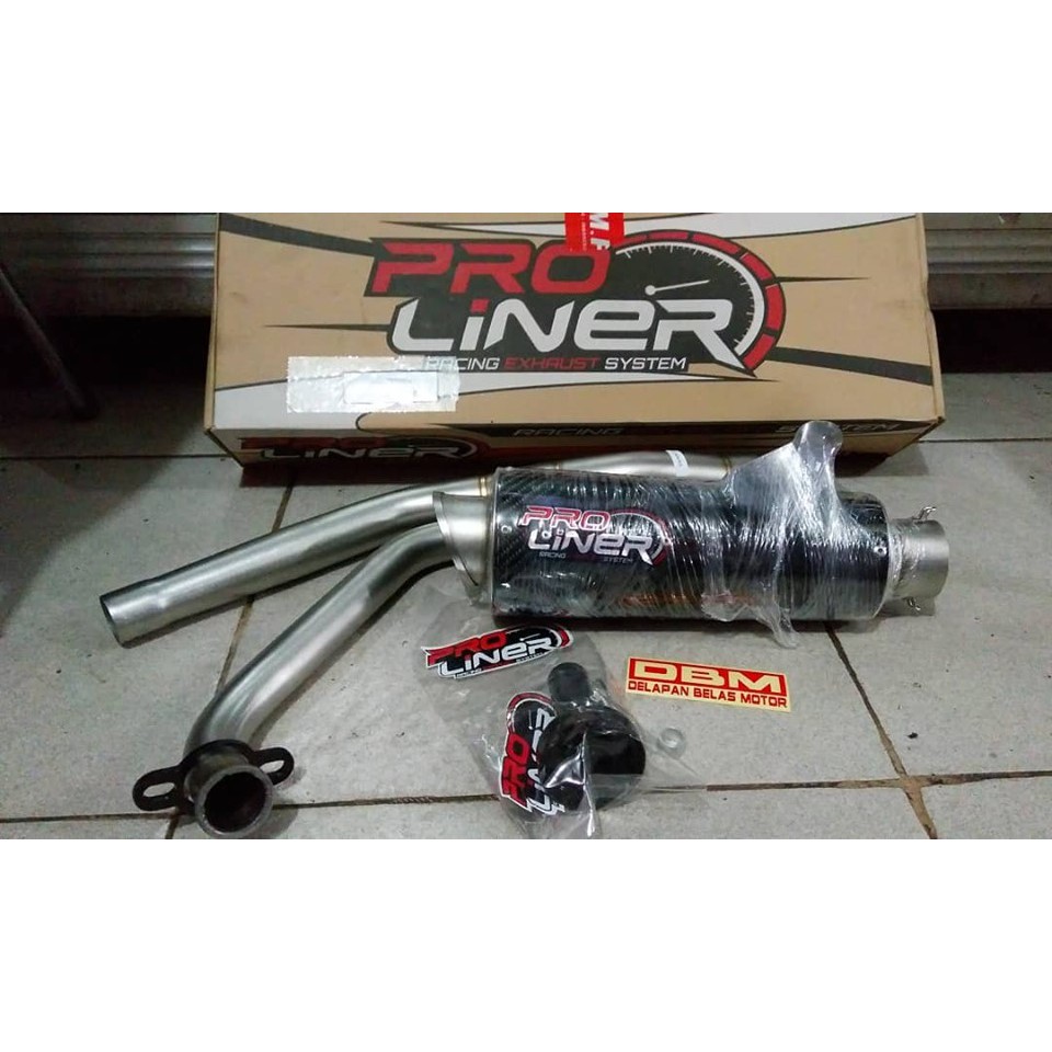 KNALPOT PROLINER MODE LONG CARBON YAMAHA ALL NEW R 15