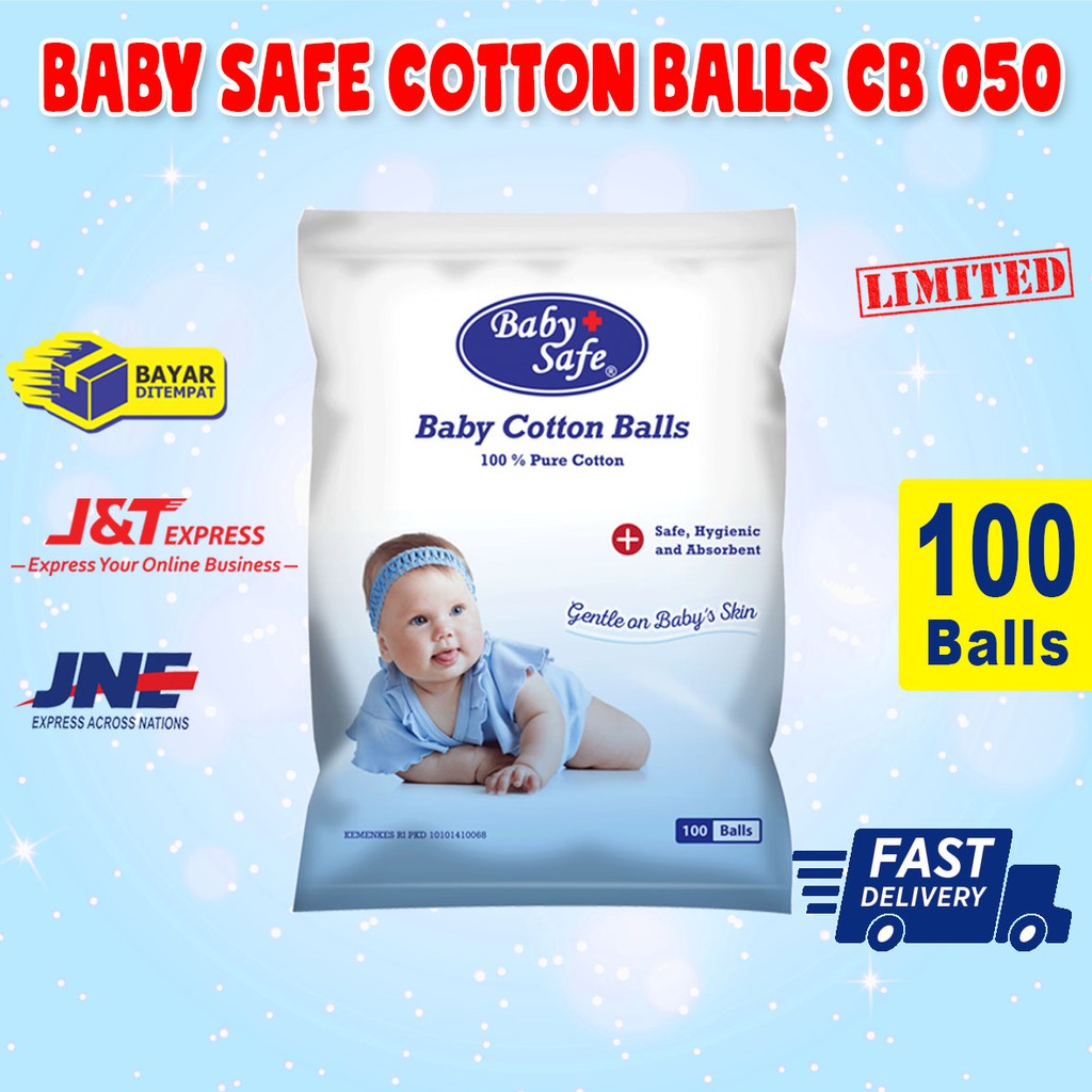 Baby Safe Cotton Balls 100pcs - Kapas Bulat