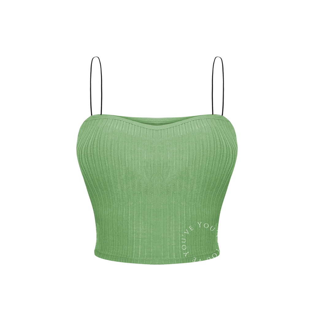 You’ve (YouHave) Tanktop Tali Spaghetti Tank Top Wanita Tali Tipis Busa Bra Sport Bra 100053-Green