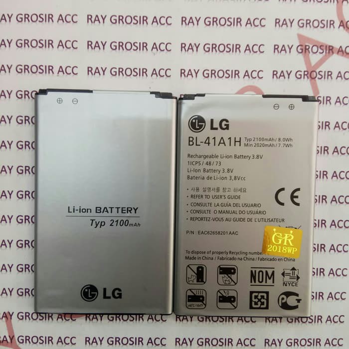 Baterai Original LG BL-41A1H  BL - 41A1H  Optimus Tribute LS660 , K60 MS395