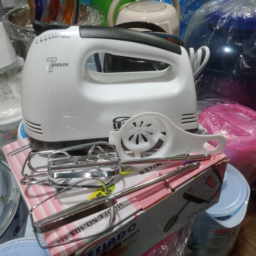 Hand Mixer Lesindo MIX-666 Pengocok Telor Kue Super Hand Mixer 7 Speed