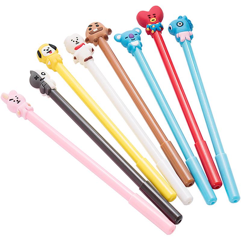 FYGALERY BT21 PENA BT21 CUTE BLACK INK GEL PEN CARTOON 