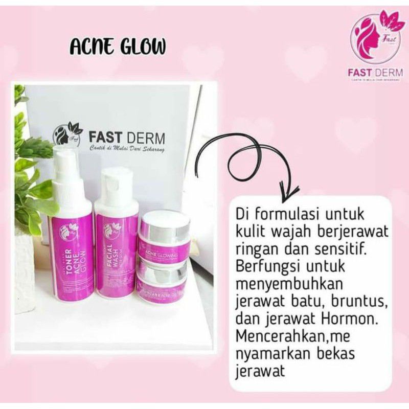 FAST DERM PAKET ACNE GLOW ORI