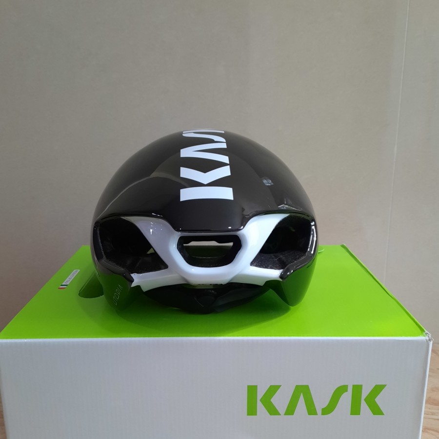 HELM SEPEDA HELMET ORIGINAL KASK UTOPIA BLACK WHITE SIZE M