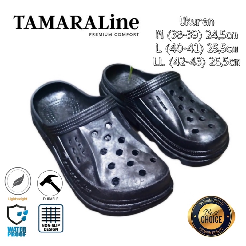 Sepatu Sandal Selop Slide Slip on Karet Pria Dewasa / Remaja - TAMARALINE 226 / Bahan Premium Lentur Empuk Ringan Kuat Anti Slip Anti Air Model Casual Santai Rumah Kerja Outdoor Kamar Mandi  Murah Original