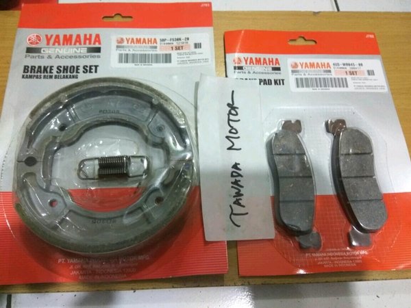 KANVAS REM SET DEPAN DAN BELAKANG YAMAHA SCORPIO