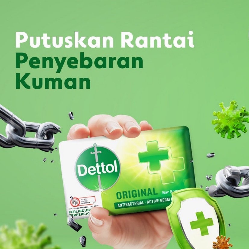 DETTOL BAR SOAP ANTIBACTERIAL 100 GR (SUPER HEMAT ISI 5)