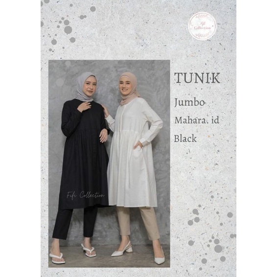 Tunik Denia Mahara id Jumbo Black All size
