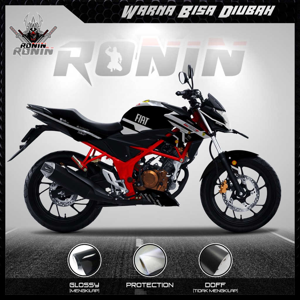 Sticker Decal CB 150R, CB 150R V2, CB 150 R  (Motif Ferrari Black)