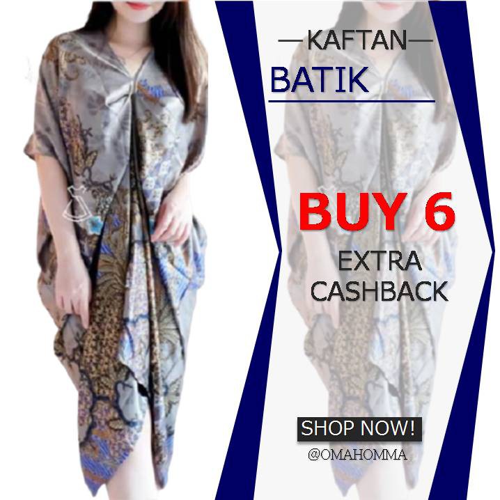 BAJU KAFTAN BATIK/DRESS REMAJA LEBARAN SATIN MODERN PEREMPUAN/ BAJU KONDANGAN KEKINIAN / PENDEK D6N2