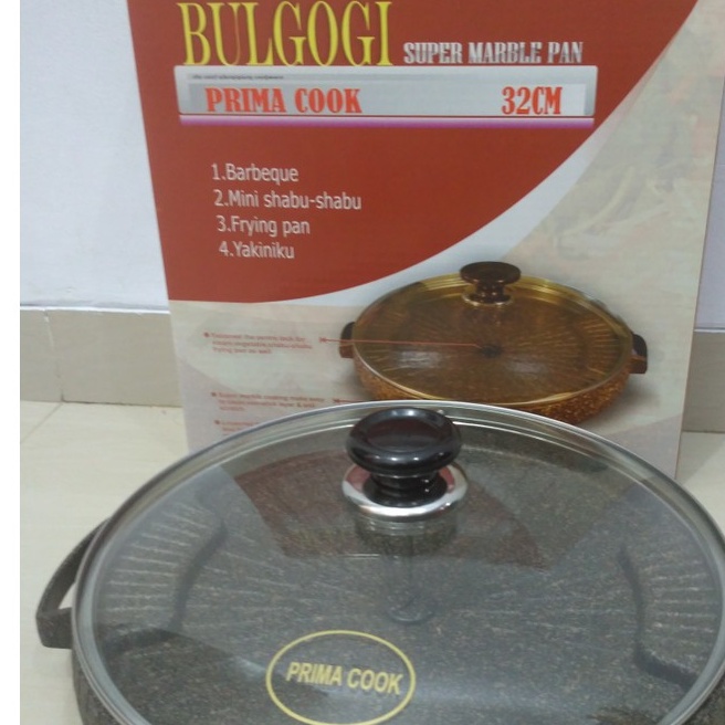 Bulgogi BBQ GRILL PAN / Alat Panggang Bakar Grill 32 Cm - BULGOGI PRIMA COOK ORIGINAL