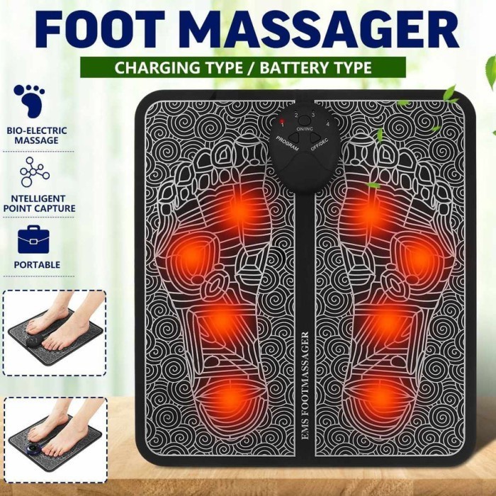 Alat Pijat CEV Electric EMS Foot Massager Alat Pijat Kaki Elektrik Foot Mat USB