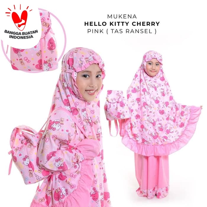 Mukenah Sutra Clarissa Kombinasi Tanggung Umur 5 6 7 8 9 10 11 Travelling Perempuan Bahan Jersey Pau