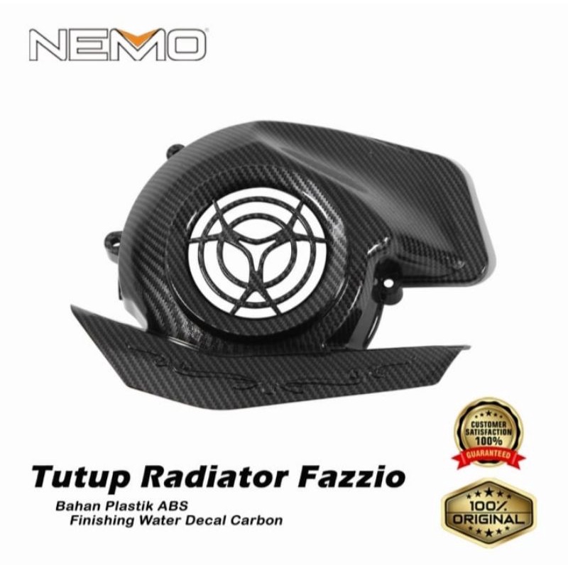 Cover Tutup Knalpot Fazzio Carbon Nemo Original Tutup Radiator Fazzio