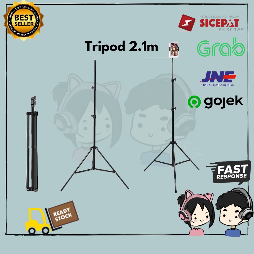 Tripod HP 2 meter / kamera tripod LIVE / TRIPOD BAHAN BESI
