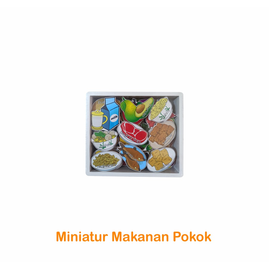 Balok Miniatur Makanan Pokok