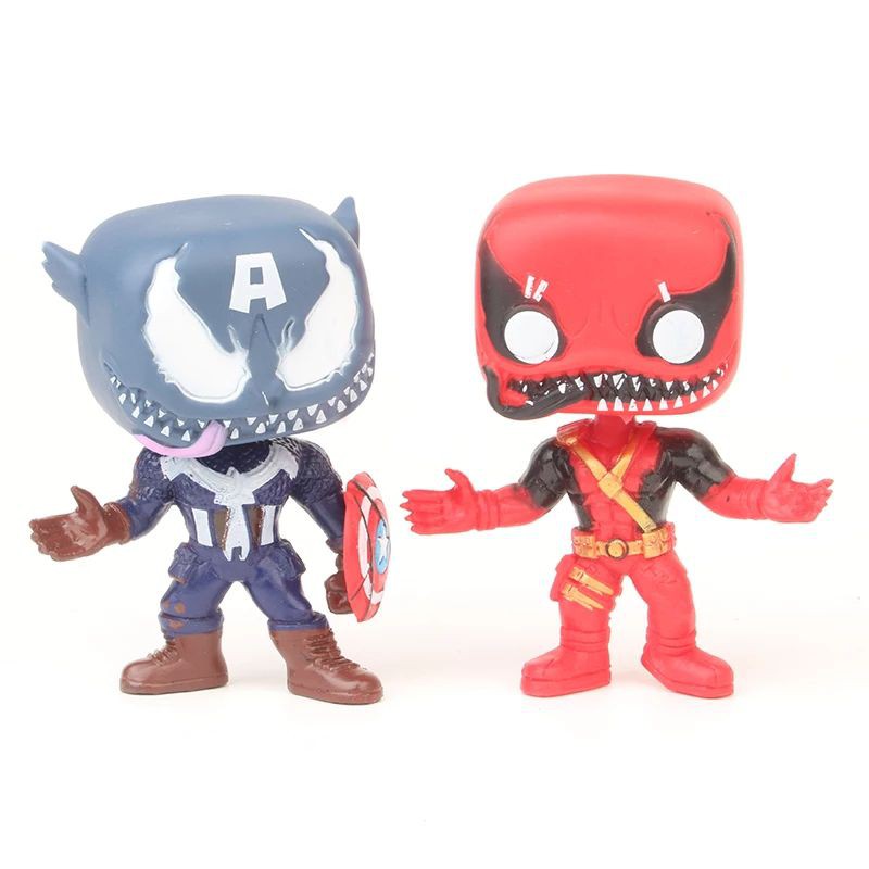 Figure Funko Pop AvengersVenomized Hulk deadpool captain america set 10 miniatur pajangan topper