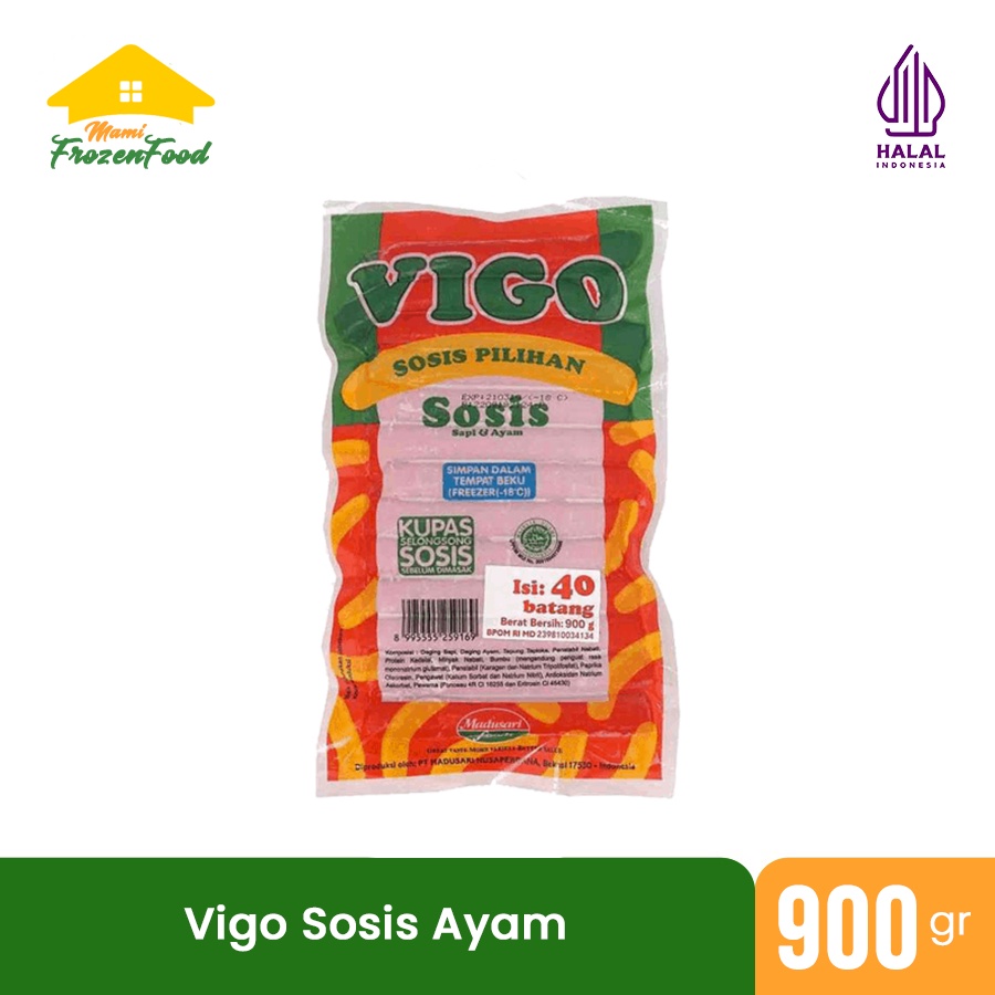 

Vigo Sosis Sapi dan Ayam/Sosis Bakar (450gr/500gr/900gr)