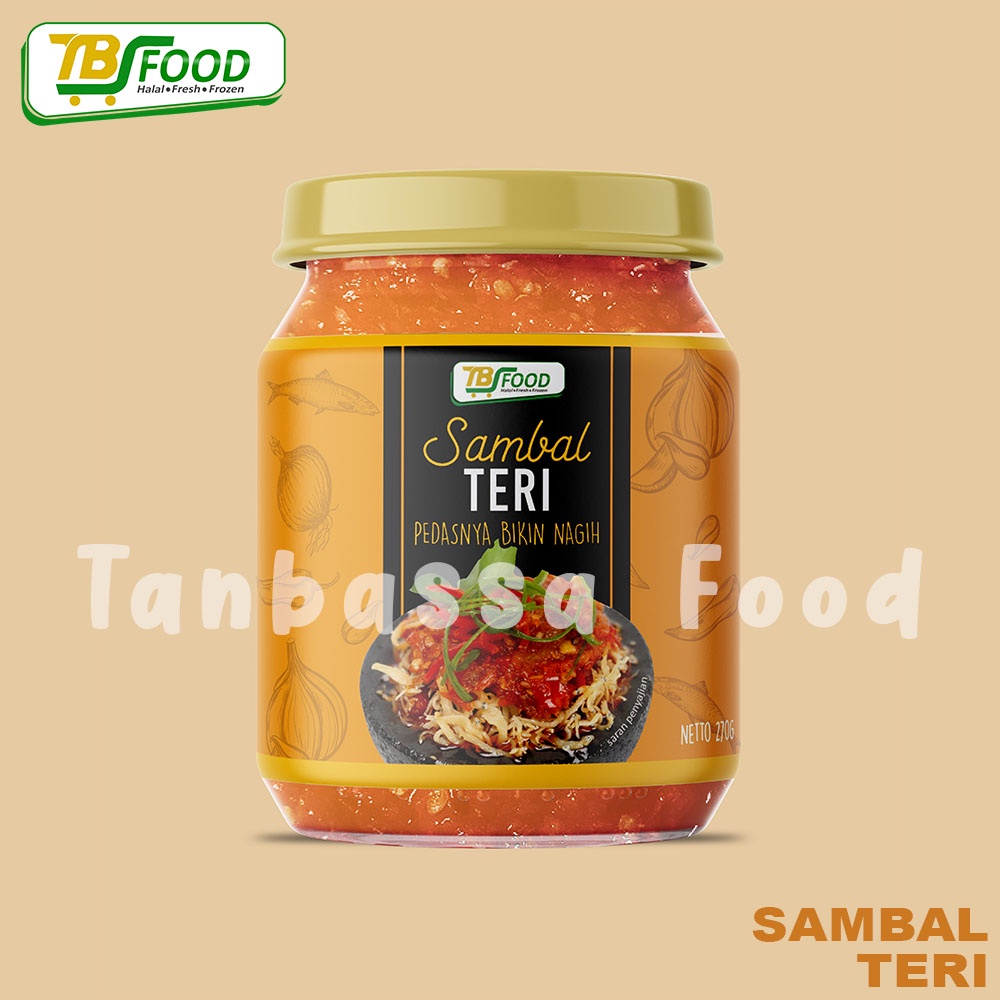 Sambel Rempah /Sambal Rempah Goreng TBS Food 270gr /Cumi Baby Asin, Udang, Ikan Asap,Teri,Bawang,Pete Petai, Hejo Ijo/Uleg Murah Pedas Enak Cakalang Matah Tuna Geprek Roa Bajak Terasi Ebi Jengkol Rawit Lombok Kecombrang Mr Crispy Eat Bu Djui Rudy Tanbassa