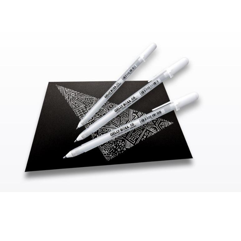 

[PRODUK 9RTDB] Sakura Gelly Roll Ink Pen White 0.3mm (05) - Fine Point / White Pen C0Y