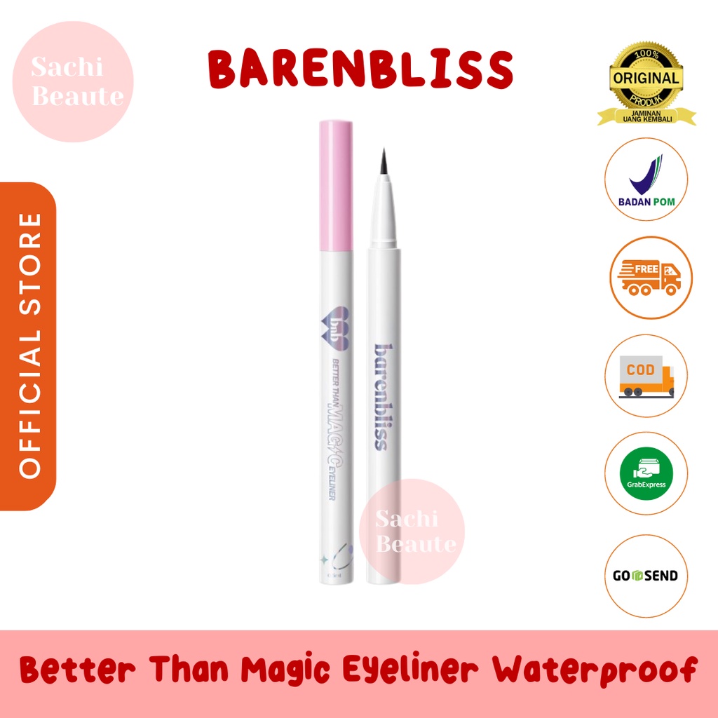 BNB BarenBliss BarenBlis Baren Bliss Better Than Magic Eyeliner Waterproof Korea Make Up Eyeliner Pensil Tahan Lama-Hitam