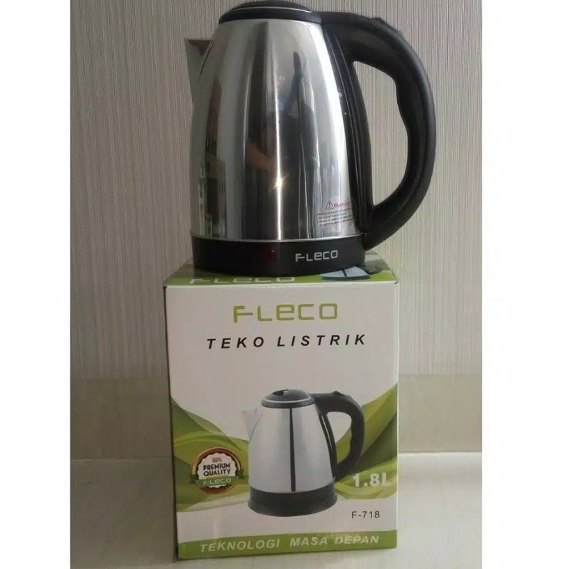 Kettle Electric/Teko Listrik Fleco F-715/F-718 1.5L/1.8L Pemanas Air Serbaguna Hemat Listrik