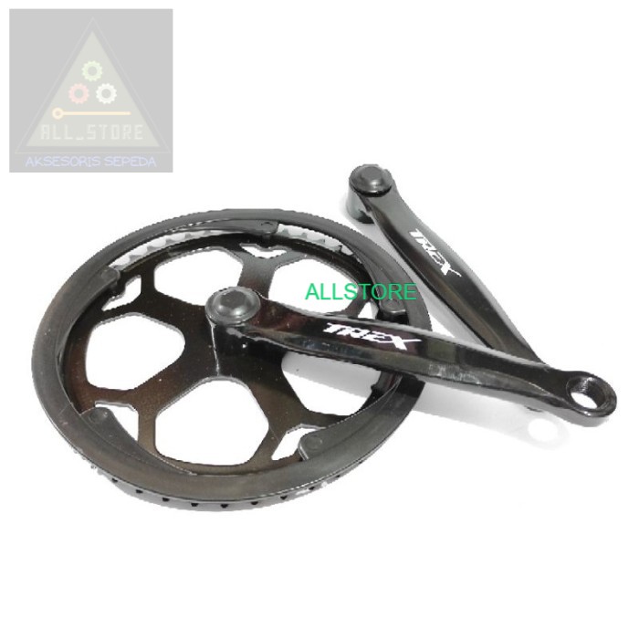 Crank single Hitam TREX 48T 48 T Sepeda Mini Lipat