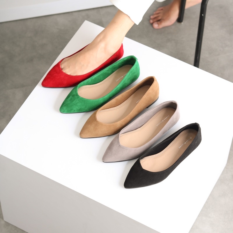 Nanda Millano - Flatshoes Beludru Sepatu Balet polos wanita