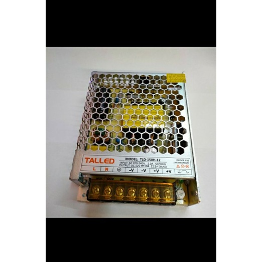 power supply dc 12vol 12,5amper merek TALLED input ac 200-240vol adaptor dc