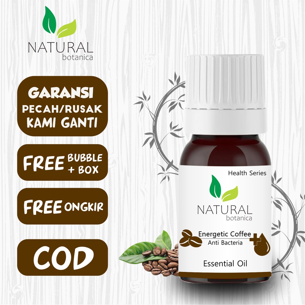 Natural Botanica Energetic Coffee Essential Oil Pure Minyak Esensial AromaTerapi Diffuser Humidifier