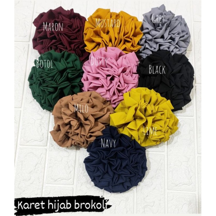 KARET HIJAB BROKOLI / INNER SCRUNCHY HIJAB