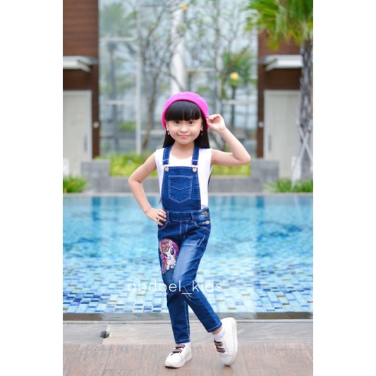 OVERALL JEANS LED ( NYALA ) ANAK 2-12TH