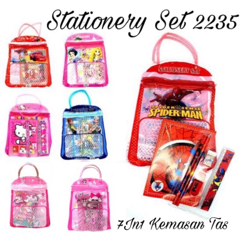 Stationery set TAS 2235 / 7in1 Alat tulis set TAS / Paket alat tulis / Stationery set TAS Murah ( Surabaya ) ( COD )