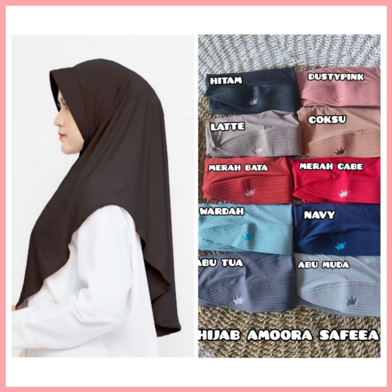 [Fashion Muslim] Kerudung AMORA premium by Safeea | jilbab | pinguin