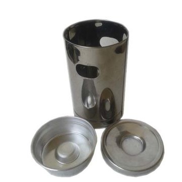 Asbak tempat sampah stainless steel mini unik 8x13Cm