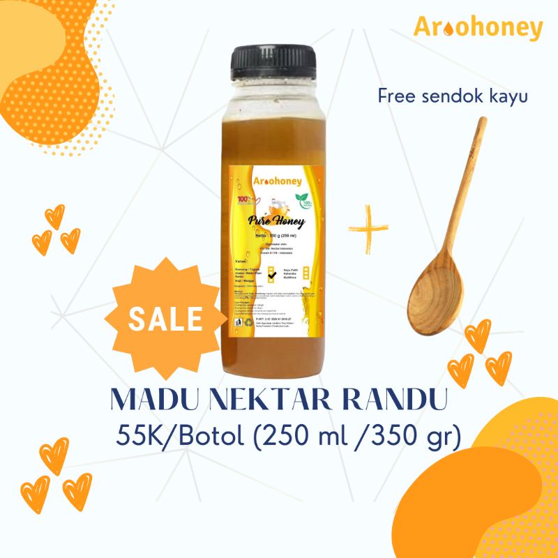 

MADU RANDU - AROOHONEY - 100% MURNI KEMASAN BOTOL 250 ML