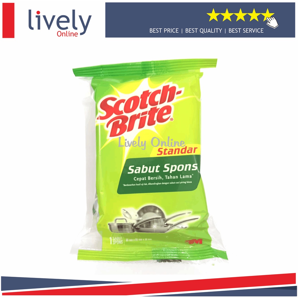 3M Scotch Brite Sabut Spons Cuci Piring