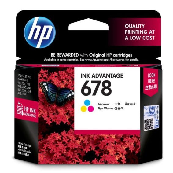 Cartridge Catridge Catrid Tinta Original HP-678 HP678 HP 678 Color HP1515 HP2515 HP2645 HP2545 Murah