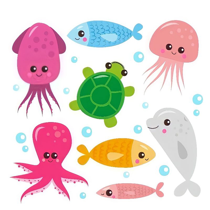 

Rekits Set Stiker Sea Animal Vol.1 15pcs Waterproof