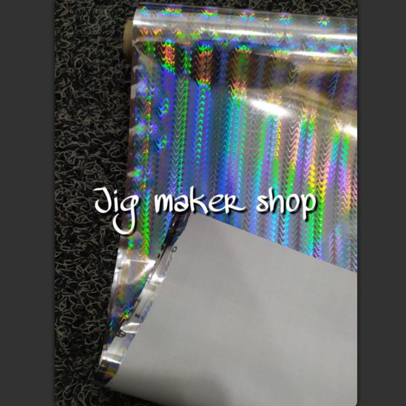 hologram hot stamping foil lure dan metal jig - USA/ CROWN ORIGINAL- motif ombak- lebar 64cm