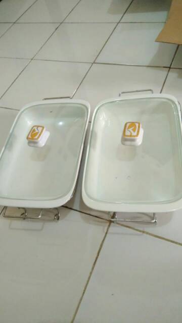 VICENZA DOUBLE FOOD WARMER W755 prasmanan penghangat makanan putih
