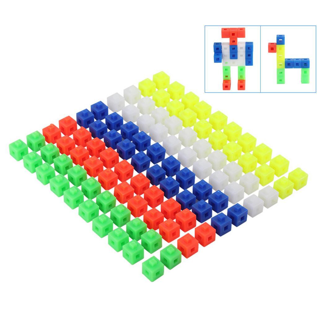 [PREDOLO1] 100pcs MathLink Counting Cubes Early Education 100pc 2cm x 2cm x 2cm cubes