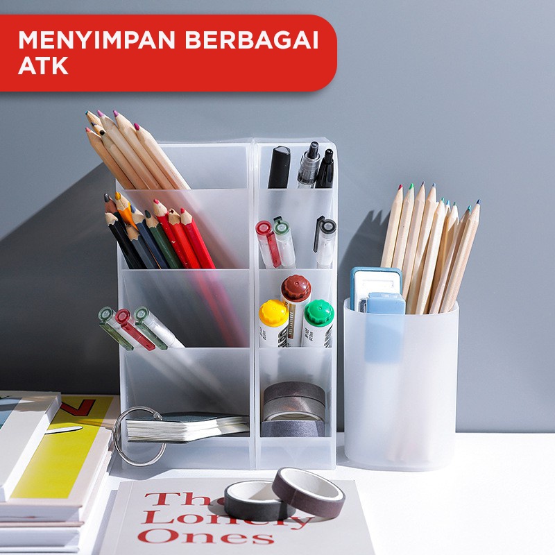 Rak Serbaguna Portable Pensil Murah Mini Storage Kotak Penyimpanan Tempat Alat Tulis