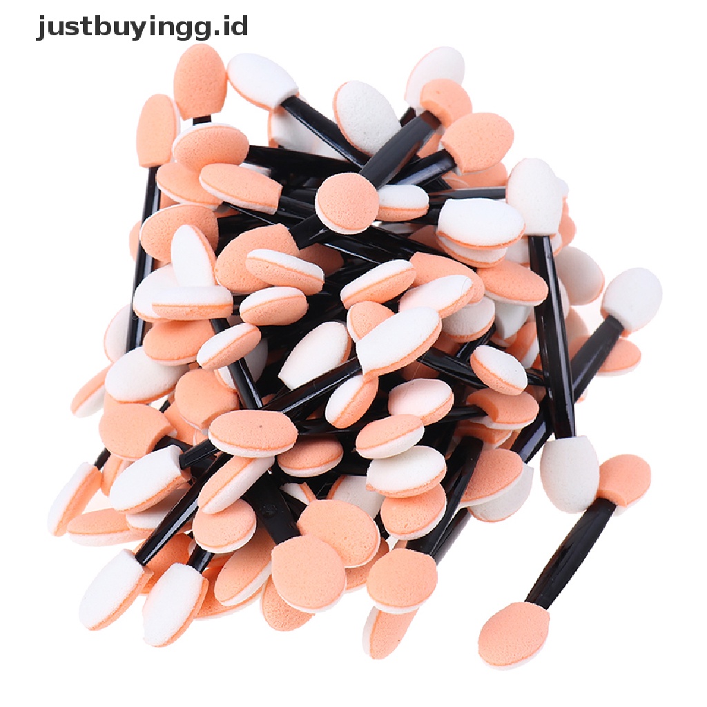 (Justbuyingg.Id) 100pcs / Set Brush Eyeshadow Sekali Pakai Untuk Makeup / Kosmetik Wanita