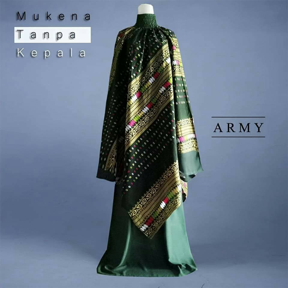 Mukena songket tanpa kepala