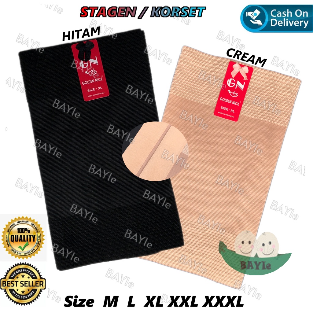BAYIe - Korset / Stagen Pelangsing/Pengecil Perut setelah Melahirkan Model PEREKAT GOLDEN NICK 901P Lebar 29 cm Size M, L, XL, XXL, XXXL
