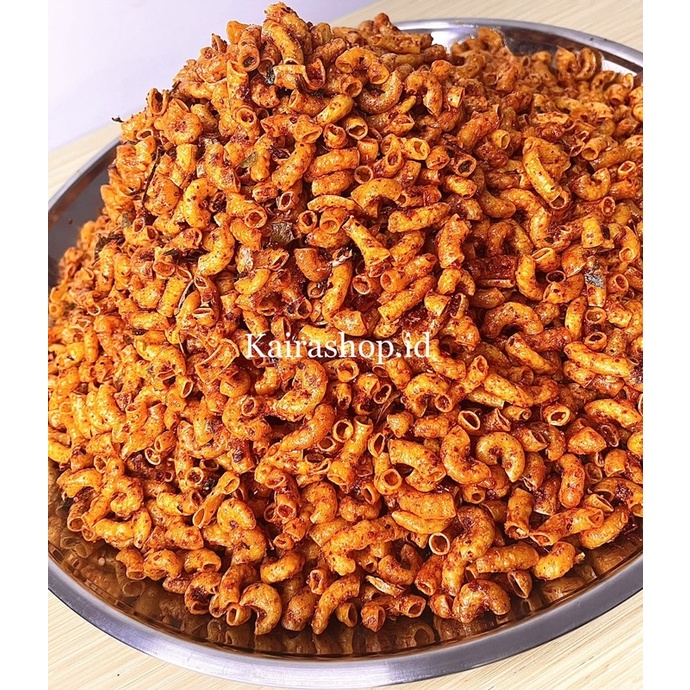 250 GR CINCIN UDANG PEDES DAUN JERUK | CIMOL KERING PEDES DAUN JERUK |MAKRONI BANTET PEDES DAUN JERUK